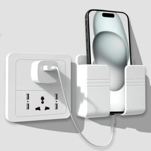Tensea ABS Mobile Phone Charging Stand,Multi-Functional Storage Holder,Bedside Fixed Rack,Bedroom,Office Accessories